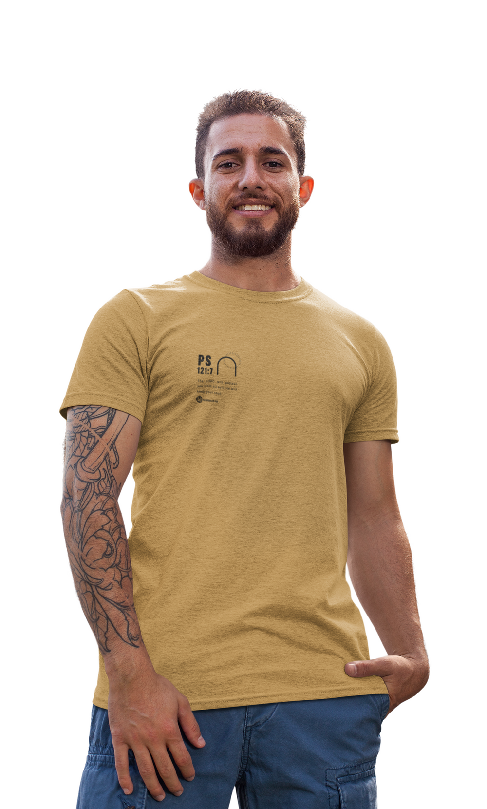 Holy Ps 121:7 - Men's Faded Shirt