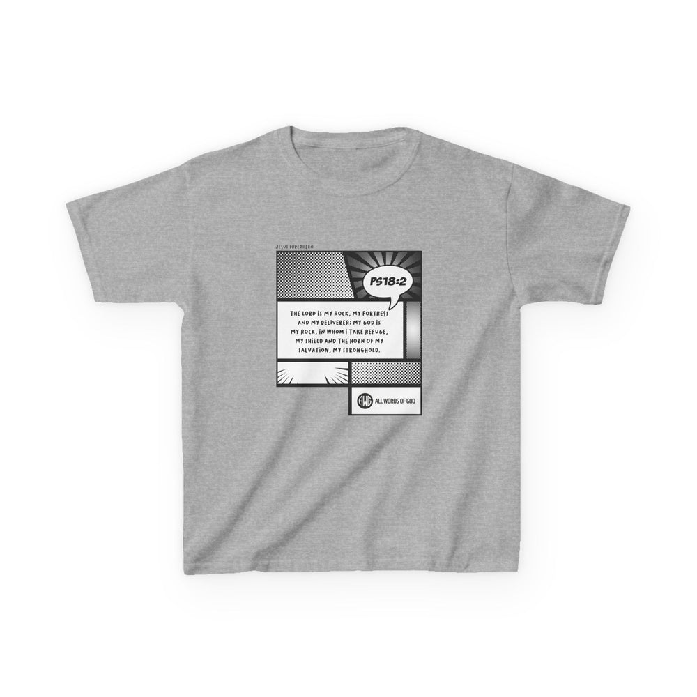 Jesus Superhero 3 - Kids Heavy Cotton™ Tee