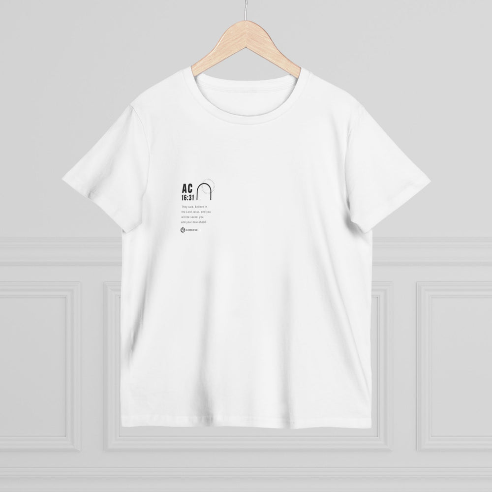 Holy Ac 16:31 - Women’s Maple Tee