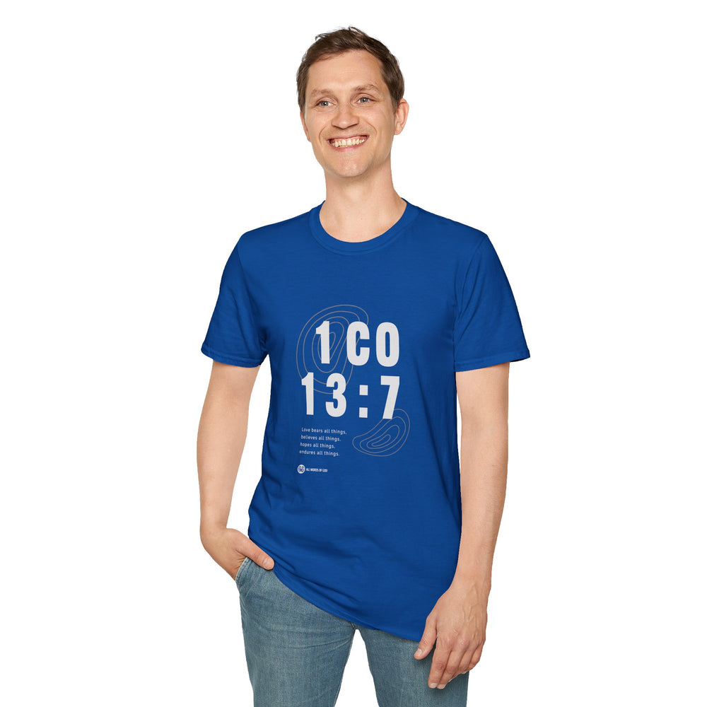 Freedon 1Co 13:7 - Unisex Softstyle T-Shirt