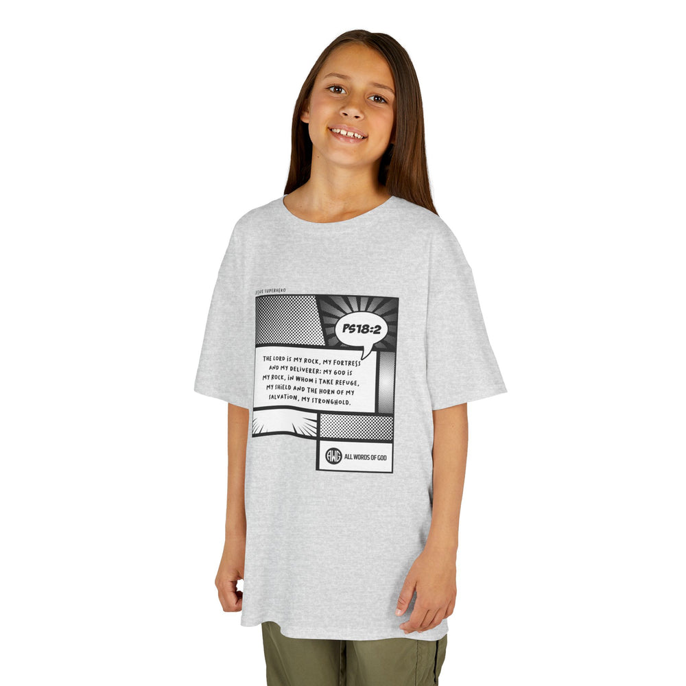 Jesus Superhero 3 - Kids Heavy Cotton™ Tee