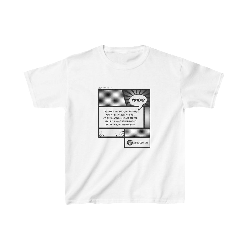 Jesus Superhero 3 - Kids Heavy Cotton™ Tee