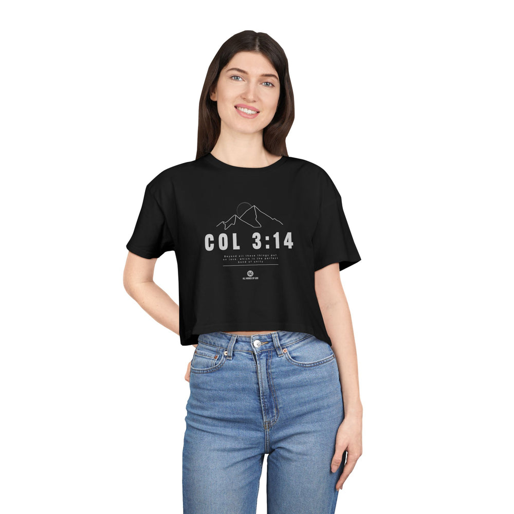 Rise Col 3:14 - Women's Crop Tee