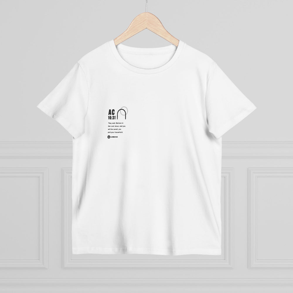 Holy Ac 16:31 - Women’s Maple Tee
