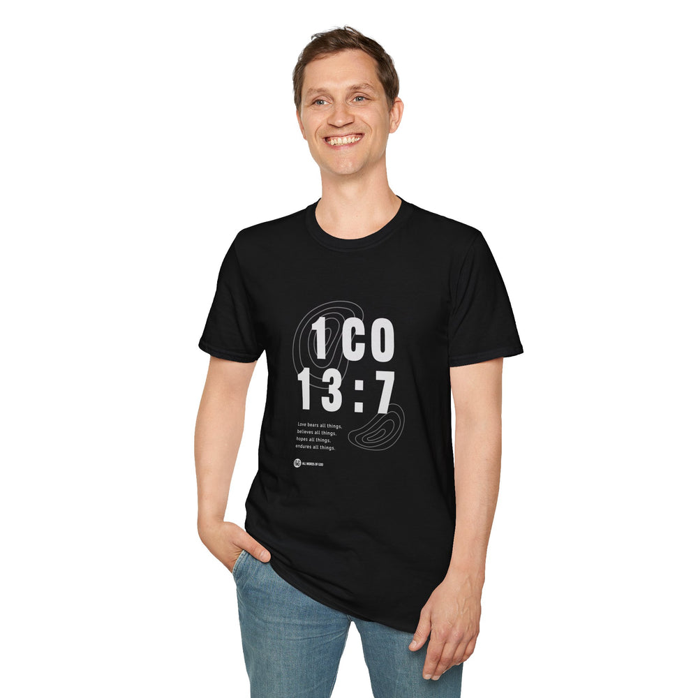 Freedon 1Co 13:7 - Unisex Softstyle T-Shirt