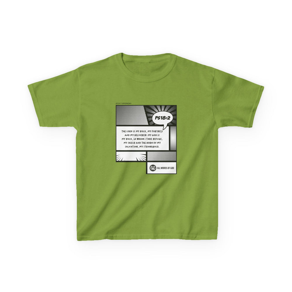 Jesus Superhero 3 - Kids Heavy Cotton™ Tee