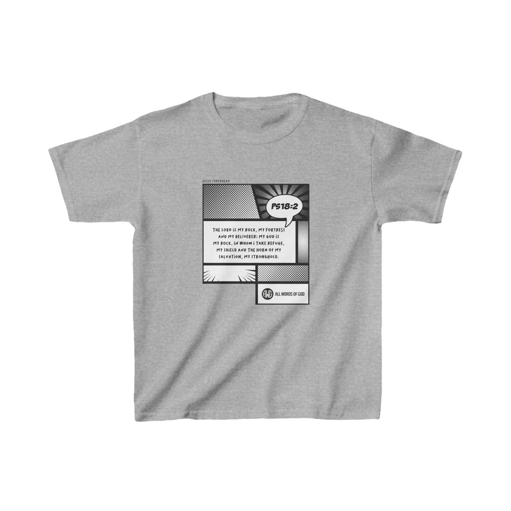 Jesus Superhero 3 - Kids Heavy Cotton™ Tee