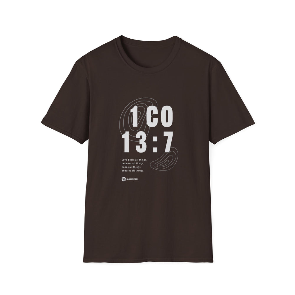 Freedon 1Co 13:7 - Unisex Softstyle T-Shirt