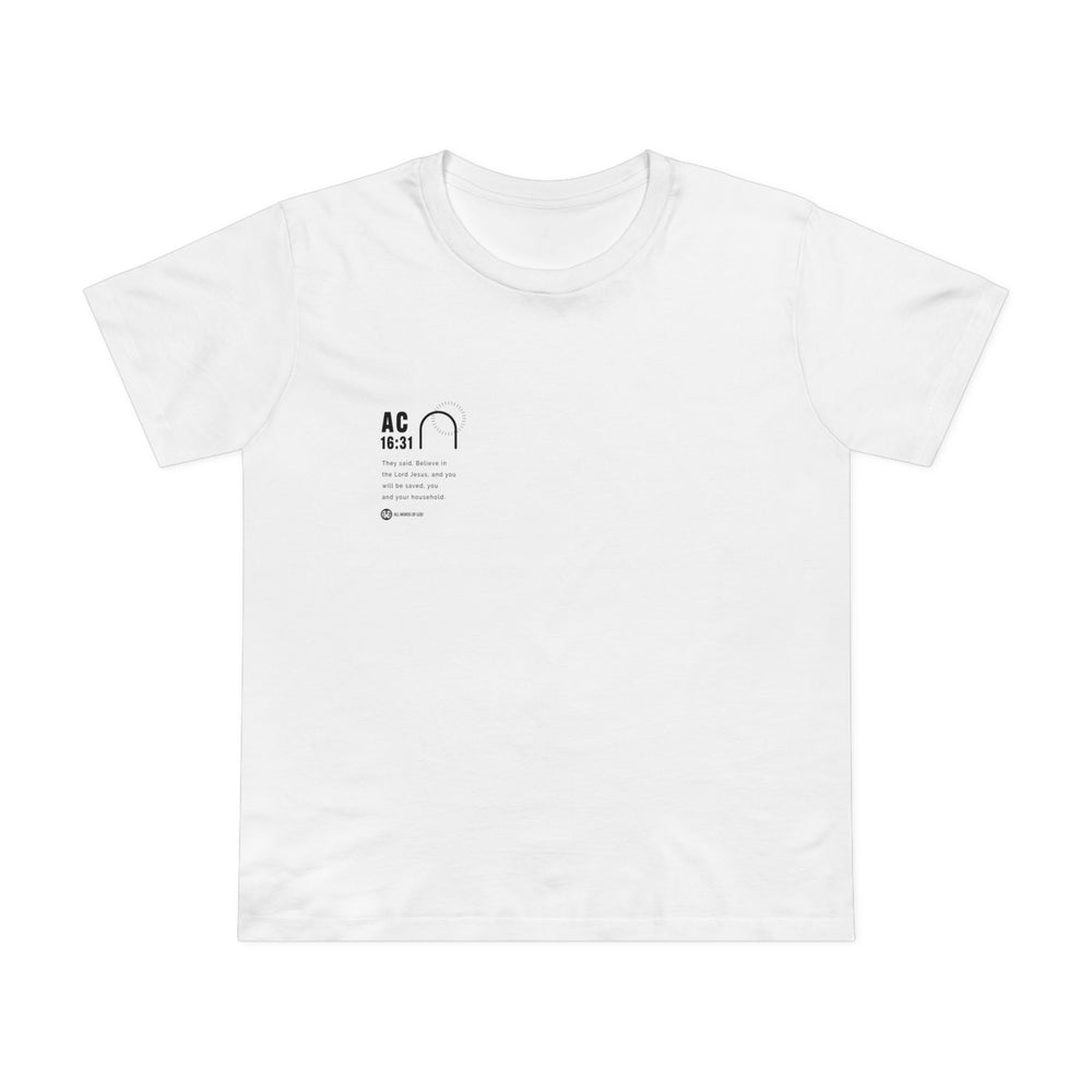 Holy Ac 16:31 - Women’s Maple Tee