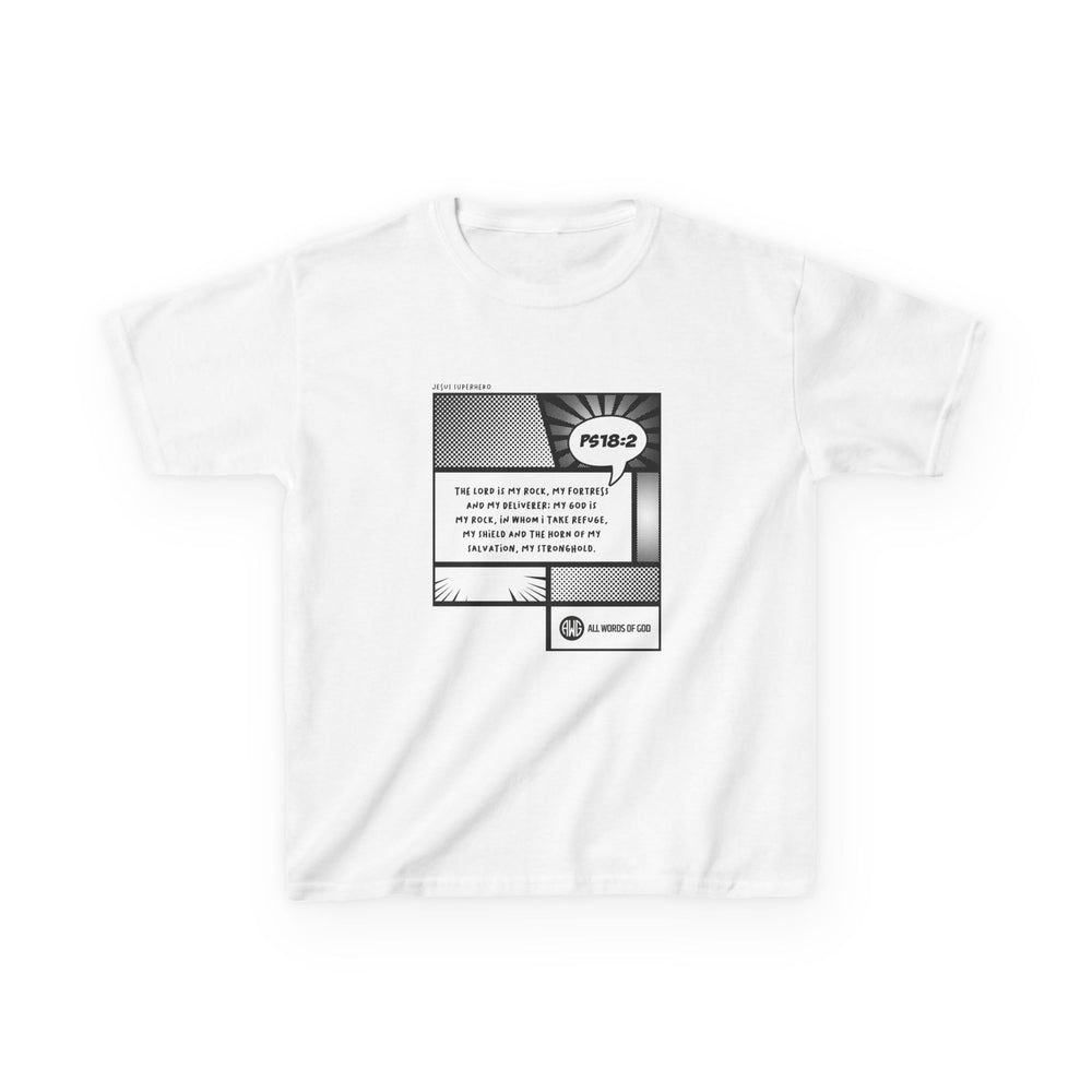 Jesus Superhero 3 - Kids Heavy Cotton™ Tee
