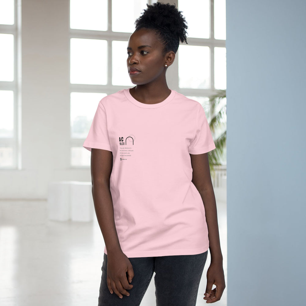 Holy Ac 16:31 - Women’s Maple Tee