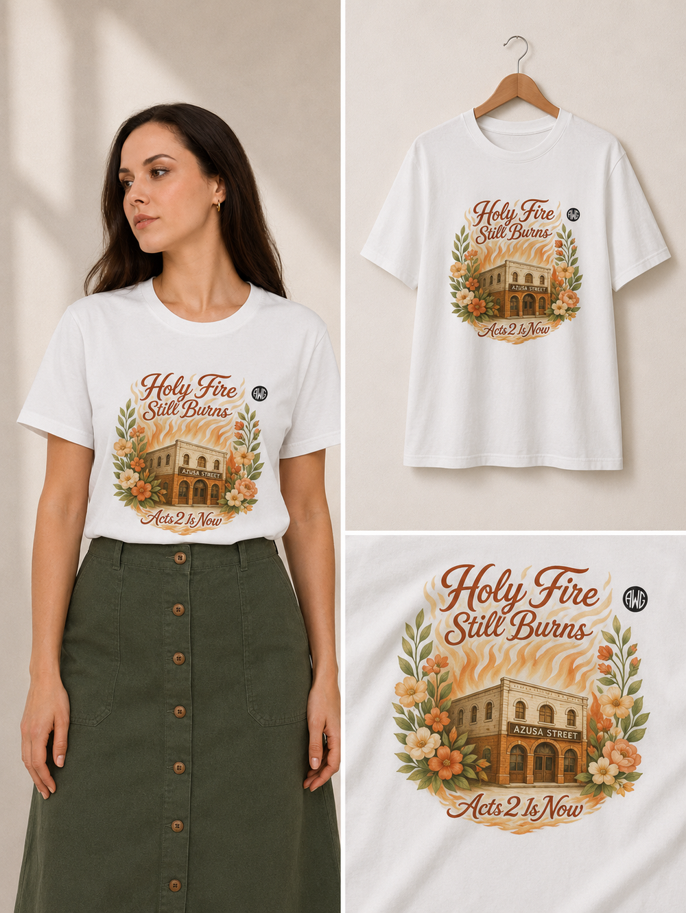 Acts 2 Floral - Woman Tee